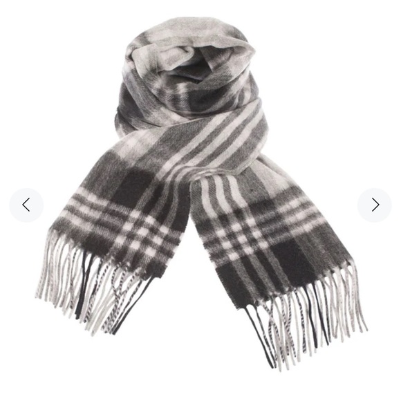 Edingburgh CashmereBlack and White Tartan Women's- Men's Unisex ScarfNew